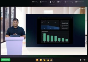 Vijay, Director Product Management giving demo for Skillup