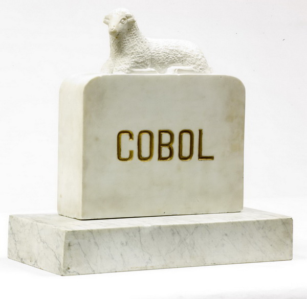 A tombstone reading "COBOL"