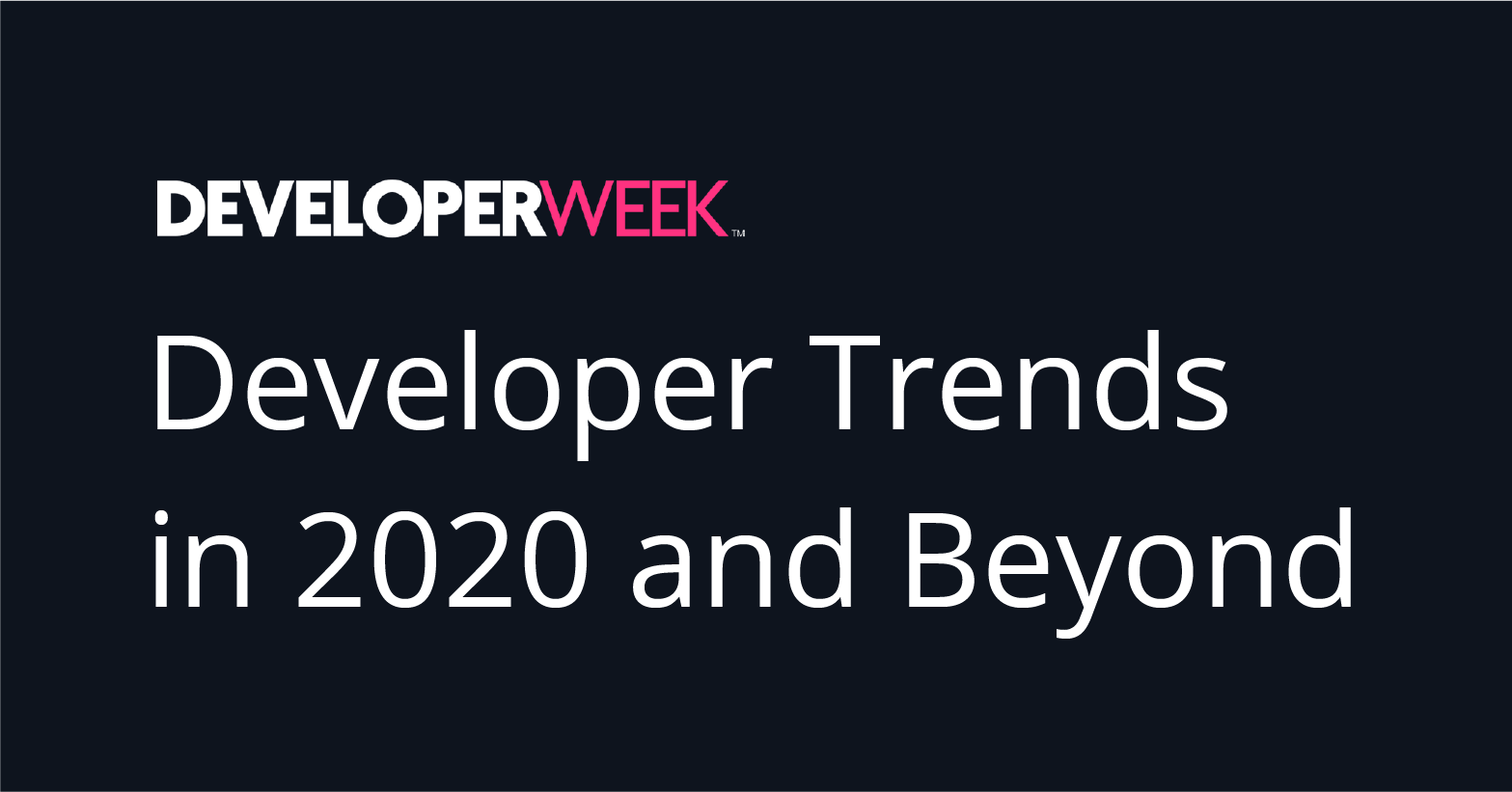 DeveloperWeek's banner reading 