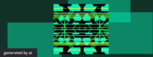 Abstract, futuristic image generated by AI