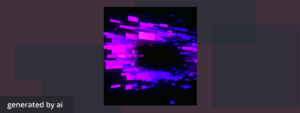 Abstract, futuristic image generated by AI
