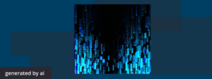 Abstract, futuristic image generated by AI