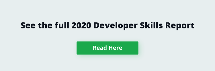 Banner reading "See the full 2020 Developer Skills Report"